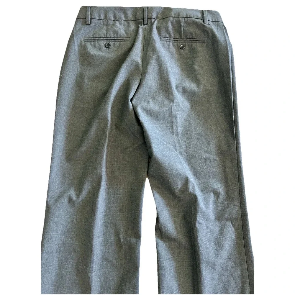 GAP 'Perfect Trouser' Womens 6L Tall Flare Boot‎ Subtle Gray Plaid Pants Career